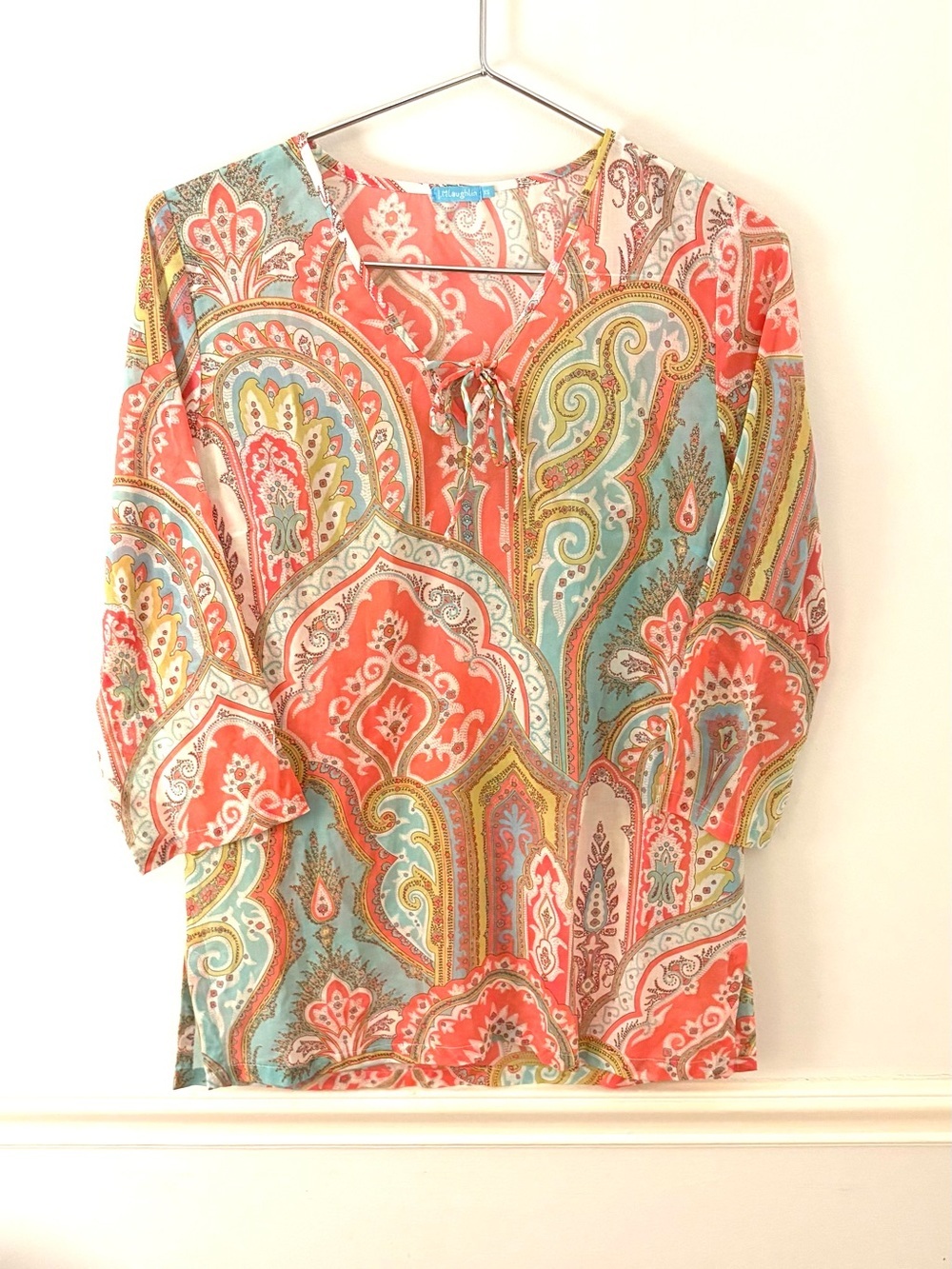 J.MCLAUGHLIN Kira Paisley Swim Coverup Tunic Top